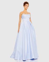Blue Strapless Sweetheart Ballgown - FINAL SALE