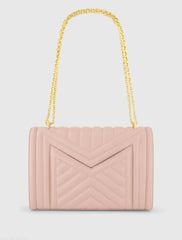 Pink Quilted Napa Leather Handbag With Gold Hardware - FINAL SALE
